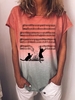 Short Sleeve Animal Cotton-Blend T-Shirts - Noracora