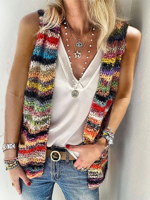 Sleeveless Shawl Neck Cardigans - Noracora