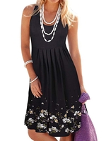 Sleeveless Shift Casual Floral System