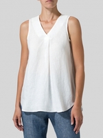 Sleeveless V Neck Casual Tops