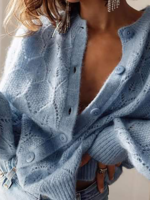 Solid Acrylic Long Sleeve Sweaters - Noracora