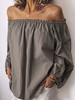 Solid Casual Long Sleeve Blouses&shirts
