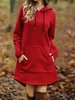 Solid Cotton-Blend Casual Causal Dresses