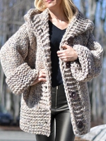 Solid Long Sleeve Hoodie Sweaters - Noracora