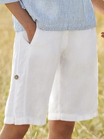 Solid Pockets Linen & Cotton Bottoms