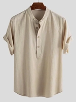 Stand Collar Men-Shirts - Noracora