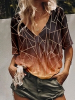 Statement V Neck T-Shirts - Noracora