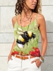 Sweet Floral-Print Sleeveless Tanks & Camis - Noracora