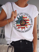 Sweet Letter Short Sleeve T-Shirts - Noracora