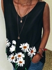 V Neck Boho Sleeveless Blouses&shirts - Noracora