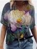 V Neck Casual Floral T-Shirts - Noracora