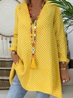 V Neck Casual Long Sleeve Blouses&shirts