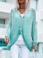 V Neck Casual Shift Sweatshirts &pullover - Noracora