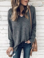 V Neck Casual Sweaters