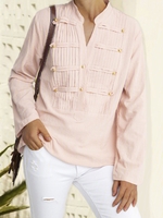 V Neck Long Sleeve Casual Tops