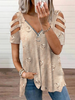 V Neck Loose Casual Tunic Blouses