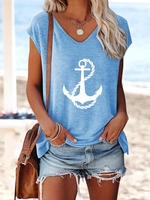 V Neck Loosen Batwing T-Shirts