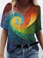 V Neck Short Sleeve T-Shirts - Noracora