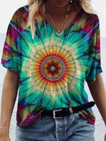 V Neck Short Sleeve T-Shirts - Noracora