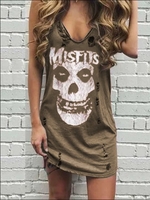 V Neck Sleeveless Casual Causal Dresses