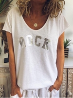 V Neck Sweet Short Sleeve T-Shirts