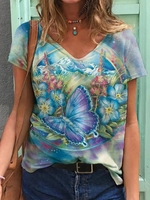 V Neck T-Shirts - Noracora