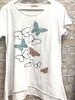 White Animal Short Sleeve Cotton T-Shirts - Noracora