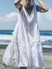 White Casual Cotton Causal Dresses