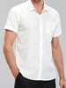 White Casual Shirt Collar Men-Shirts - Noracora