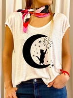 White Casual Sleeveless Blouse & Shirts - Noracora