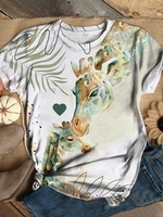 White Cotton-Blend Casual T-Shirts - Noracora