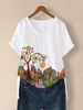 White Cotton-Blend Vintage T-Shirts - Noracora