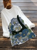 White Floral Casual Floral-Print Cotton-Blend Causal Tops - Noracora