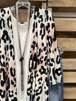 White Holiday Cotton-Blend Leopard Cardigans - Noracora