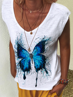 White Knitted T-Shirts - Noracora