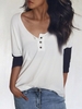 White Plain Casual Casual Tops