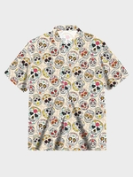 White Printed Casual Men-Shirts - Noracora