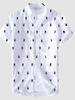 White Printed Casual Men-Shirts - Noracora