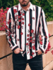 White Printed Floral Casual Men-Shirts - Noracora