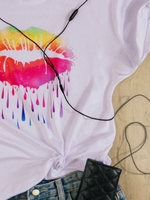 White Shift Abstract Holiday T-Shirts - Noracora