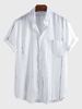 White Shirt Collar Boho Men-Tops >>Men-Shirts