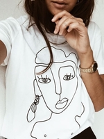 White Short Sleeve Shift Floral-Print Blouse & Shirts