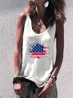 White Sleeveless Letter Tanks & Camis - Noracora