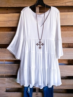 White Sweet V Neck Plain Causal Tops - Noracora