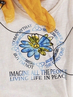 White V Neck Cotton-Blend Casual Tanks & Camis - Noracora