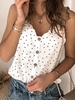 White V Neck Polka Dots Sexy Auto-Clearance - Noracora