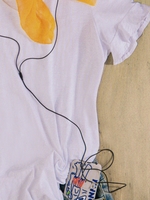 White V Neck Short Sleeve T-Shirts - Noracora