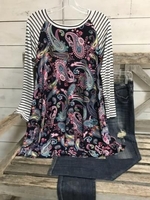 Wine Red Cotton-Blend Casual Printed Tunic Sweatshirts &pullover - Noracora