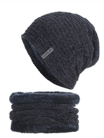 Winter Knit Beanie Hat Neck Warmer Scarf - Noracora