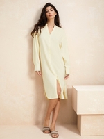 Women Boho Plain Spring/Fall Natural No Elasticity Vacation Loose Long Sleeve No Dresses